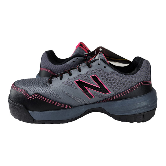 New Balance 589v1 Work Shoe Women 9.5 Gray Pink Composite Toe Slip Resist Hazard - Picture 4 of 16